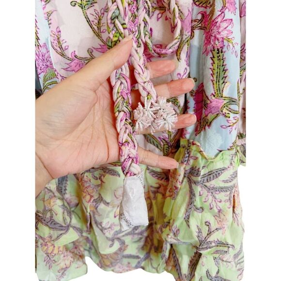 HEMANT & NANDITA floral mini dress Small - Picture 8 of 10